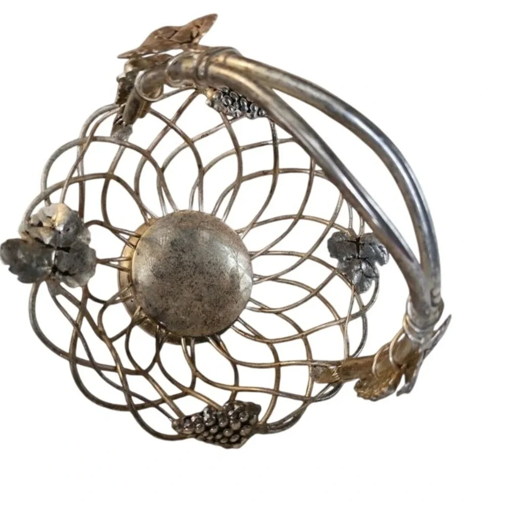 Godinger Silver Art Grape Vine‎ Basket Bowl Candy Dish Decor Vintage